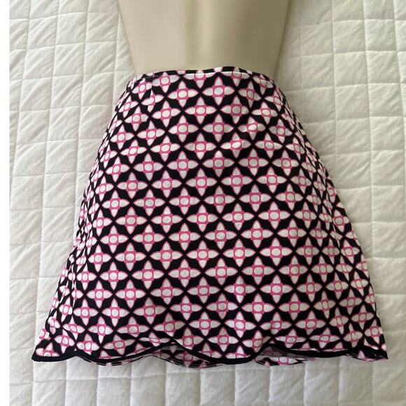 GOLFTINI Womens Skort Pink Black Fierce Geometric Golf Athleisure Preppy | 0 - Picture 1 of 10